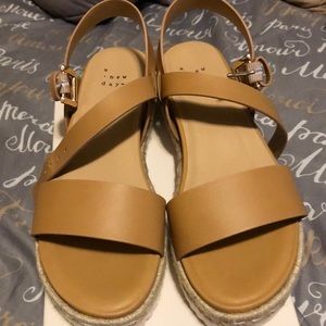Tan espadrille sandals